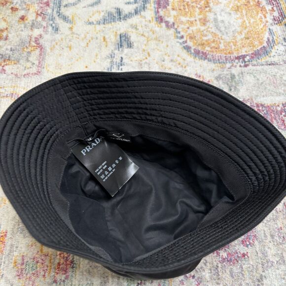 Prada Re-Nylon Logo Bucket Hat Black main image 6
